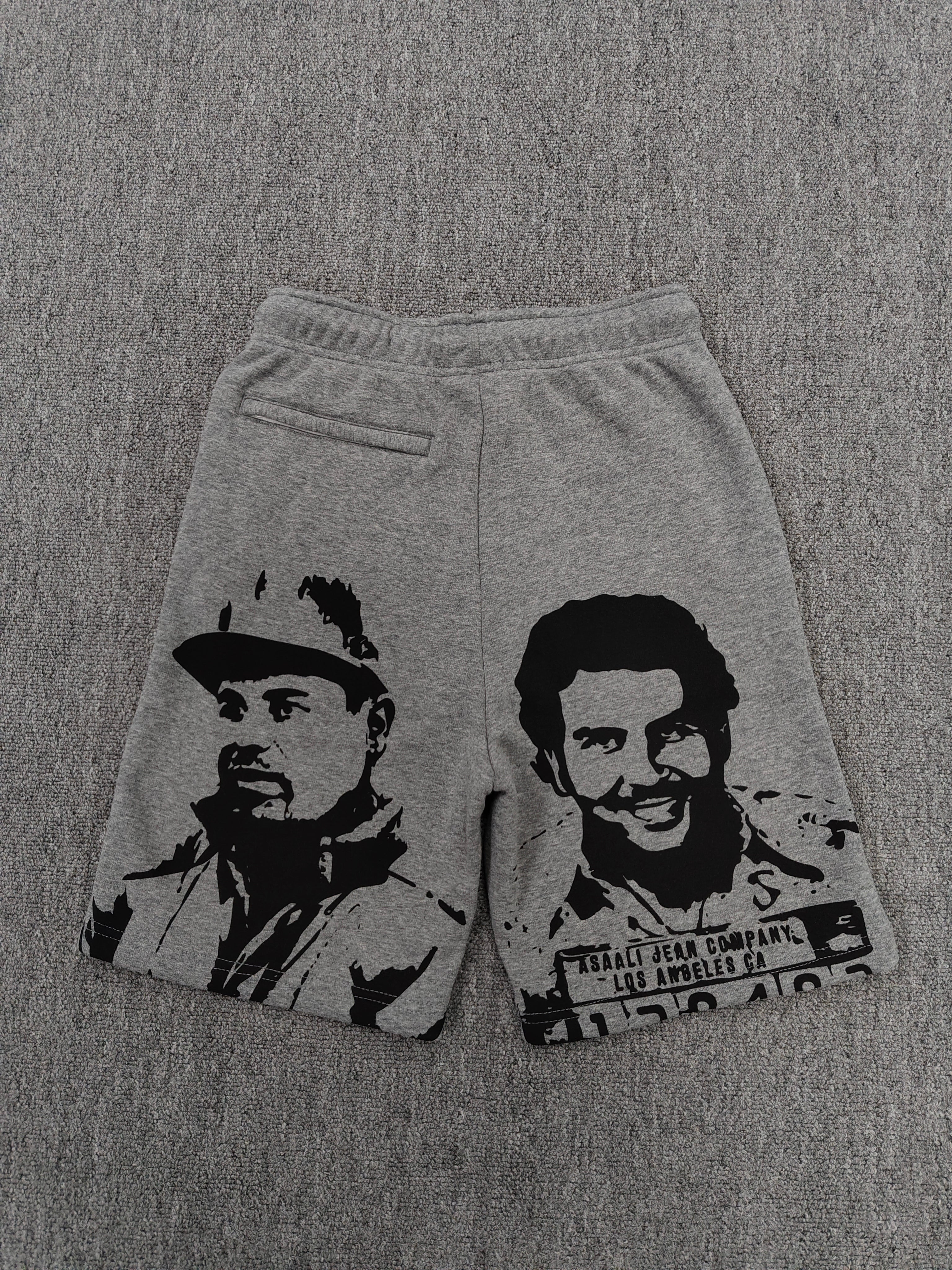 assali grey/black shorts