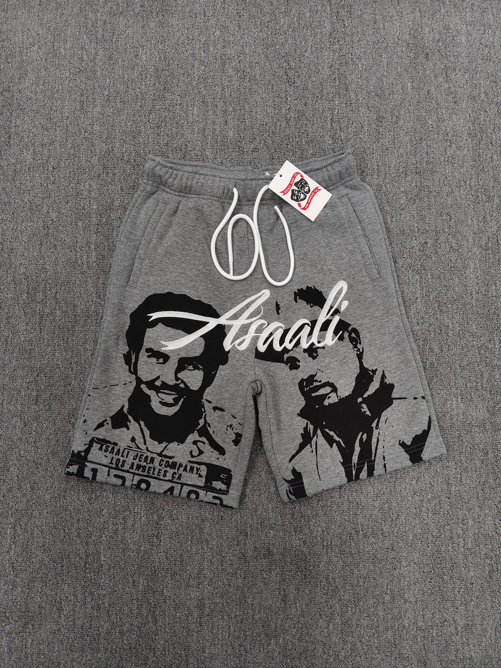 assali grey/black shorts