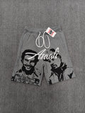 assali grey/black shorts