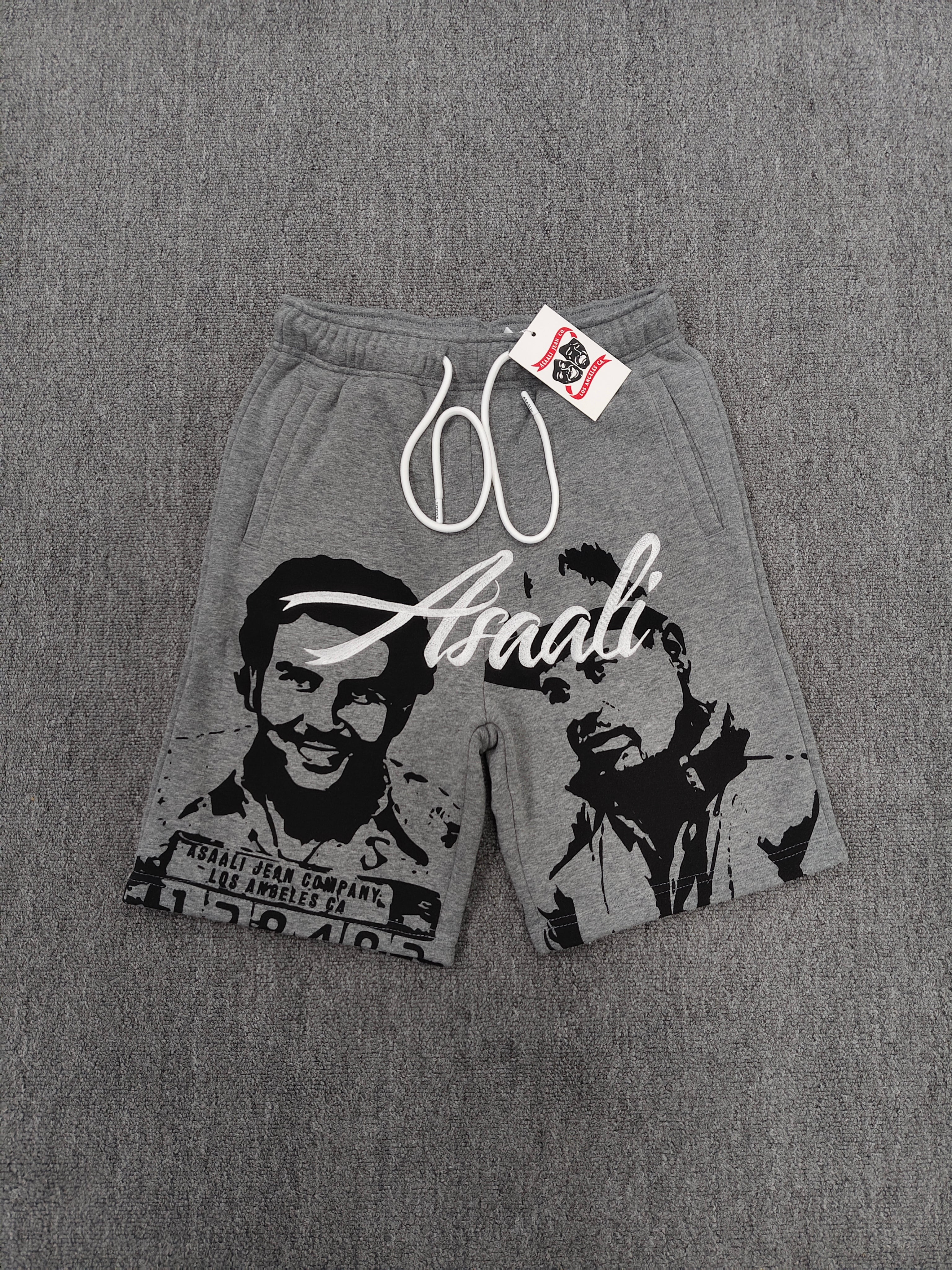 assali grey/black shorts