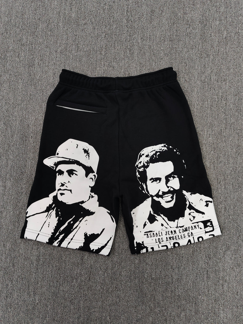 assali black/white shorts
