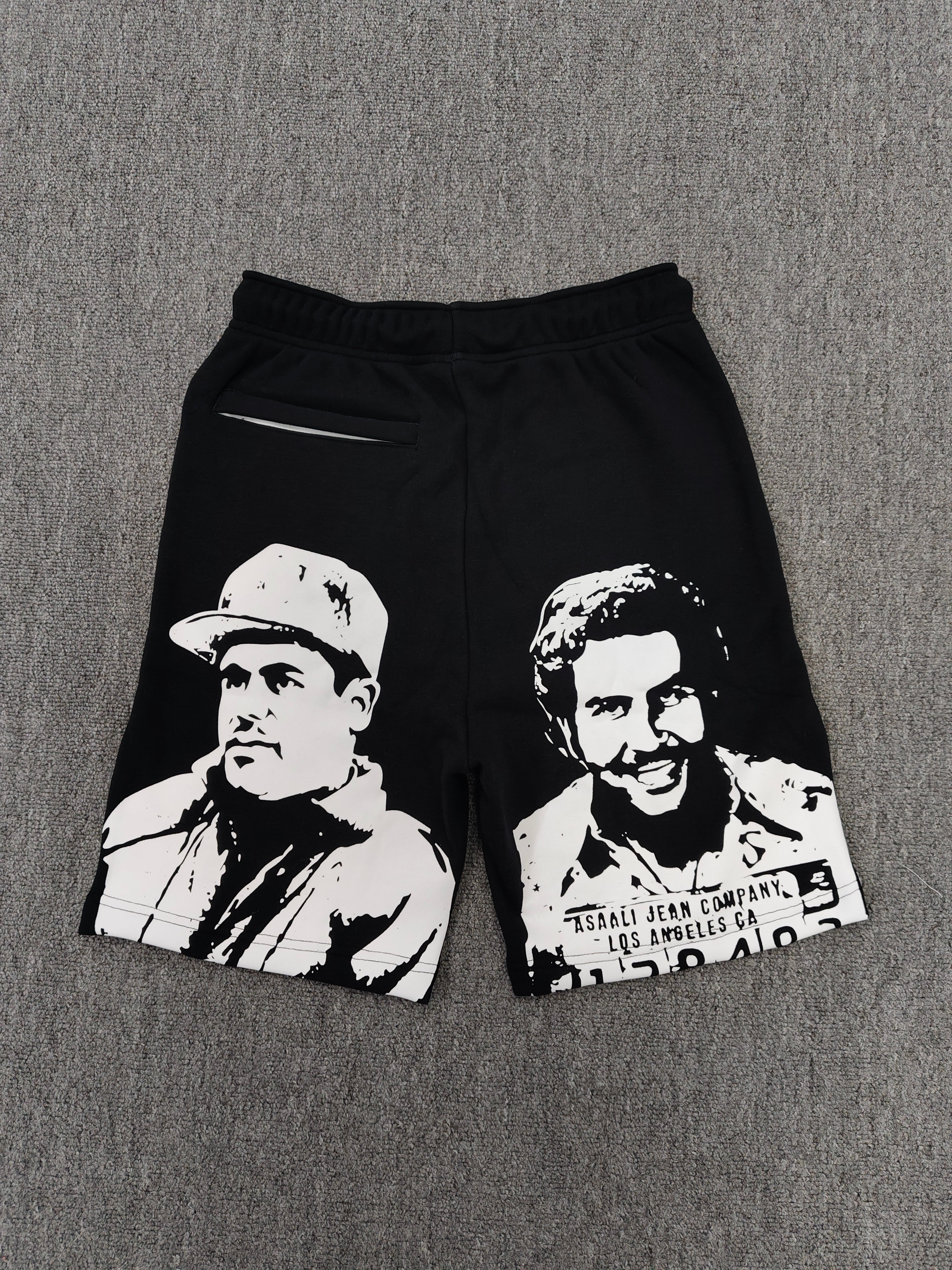 assali black/white shorts