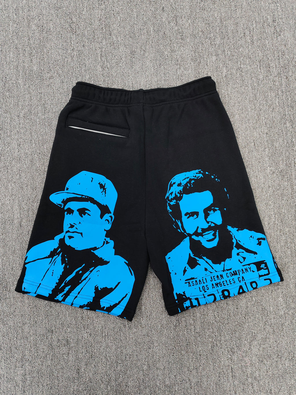 assali black/blue shorts