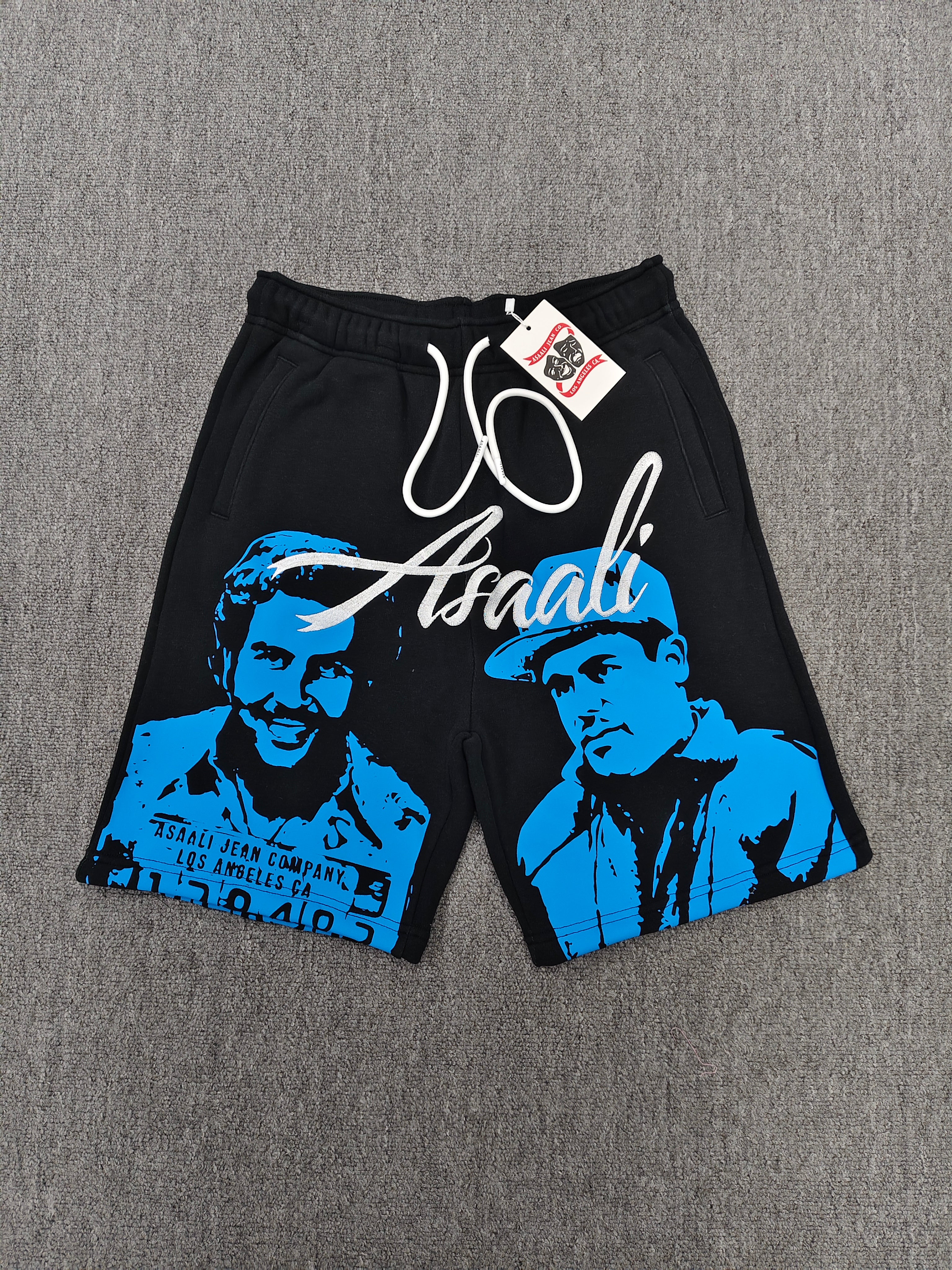 assali black/blue shorts