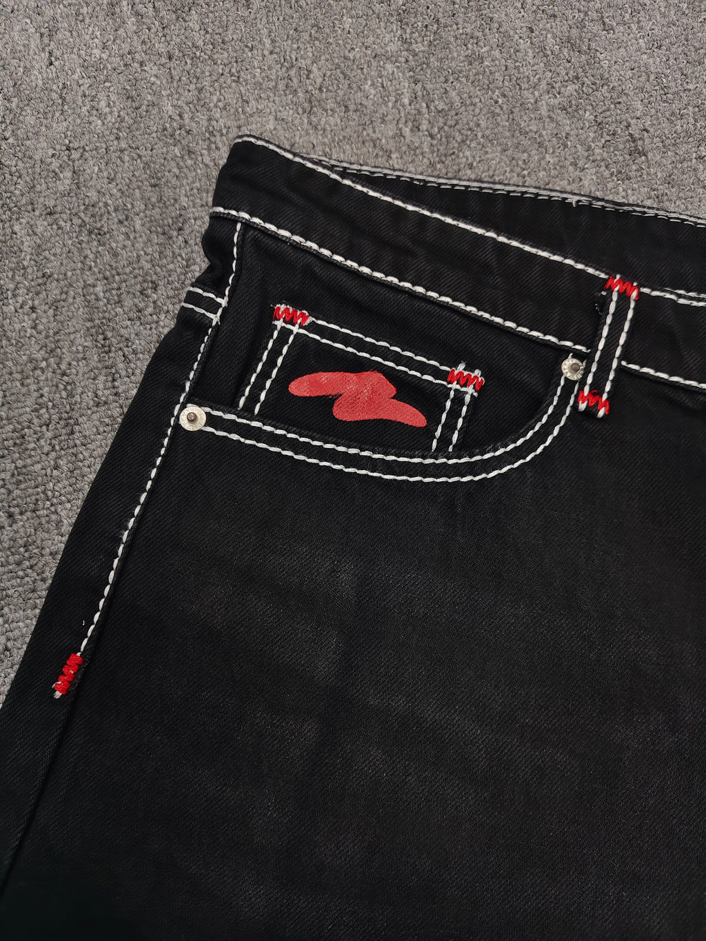 assali black/white jeans