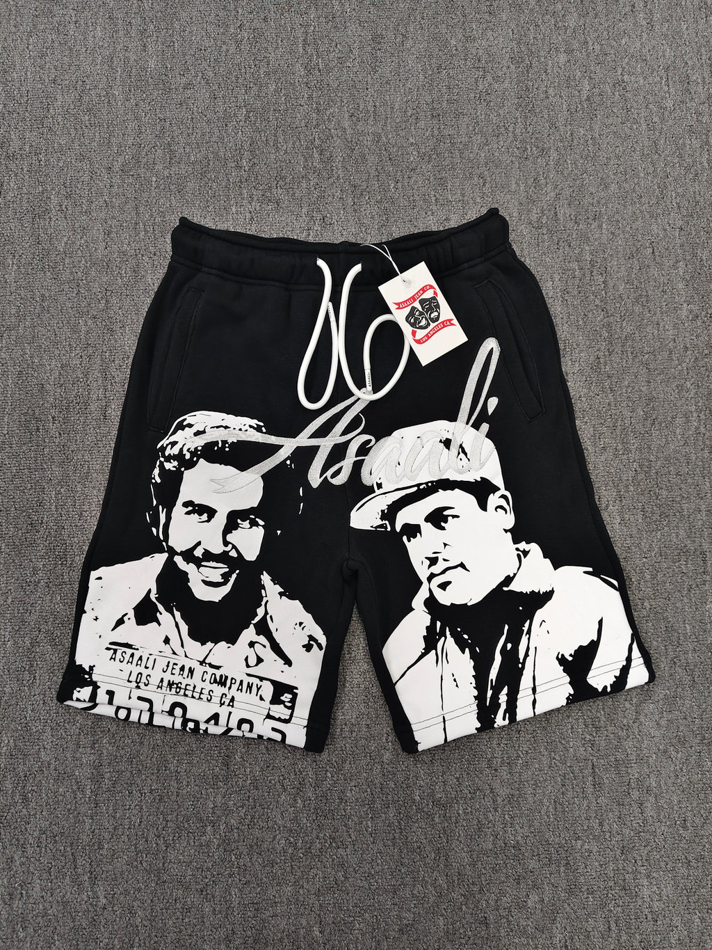 assali black/white shorts