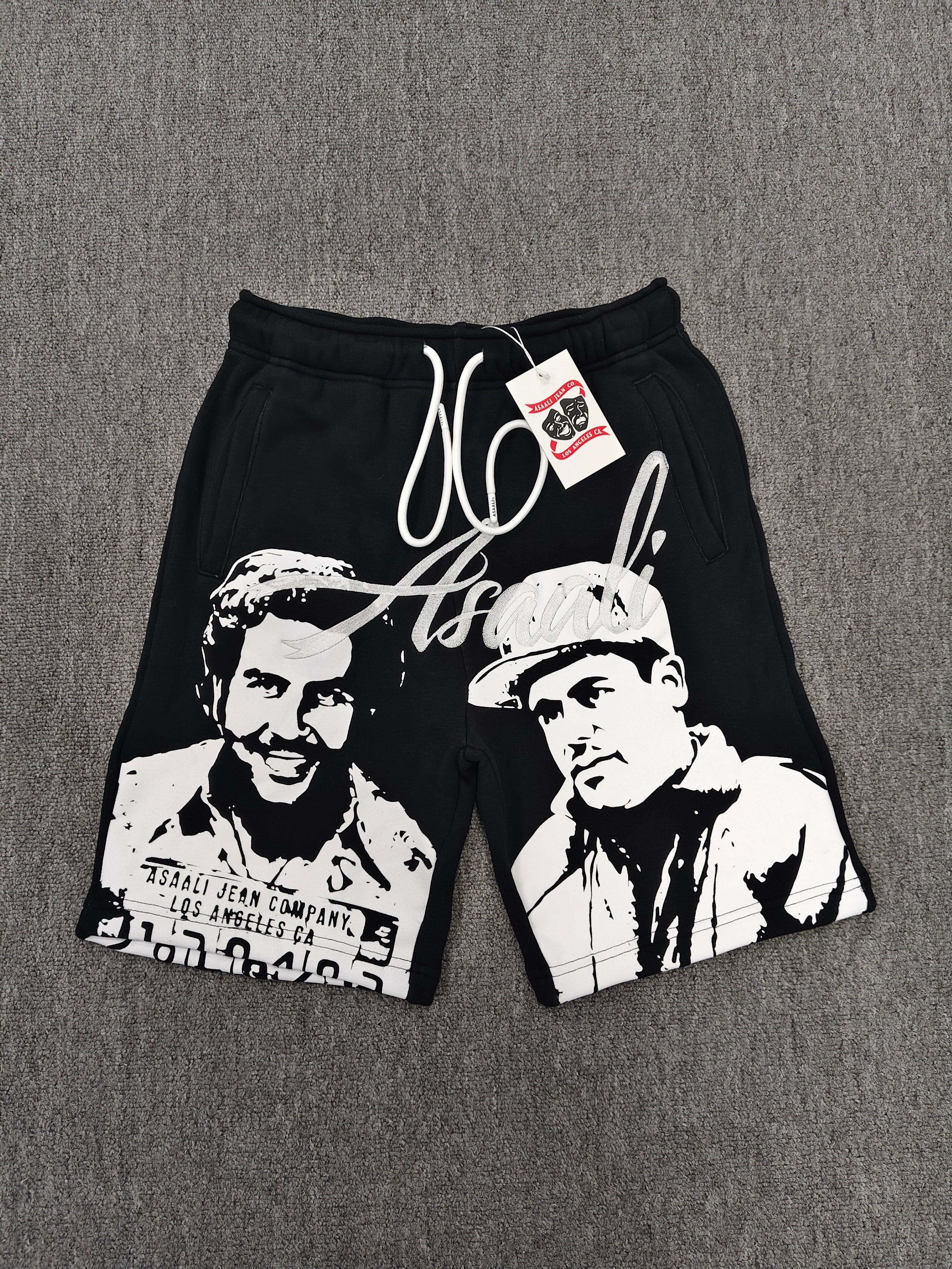 assali black/white shorts
