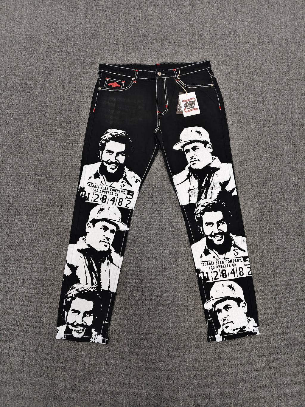 assali black/white jeans