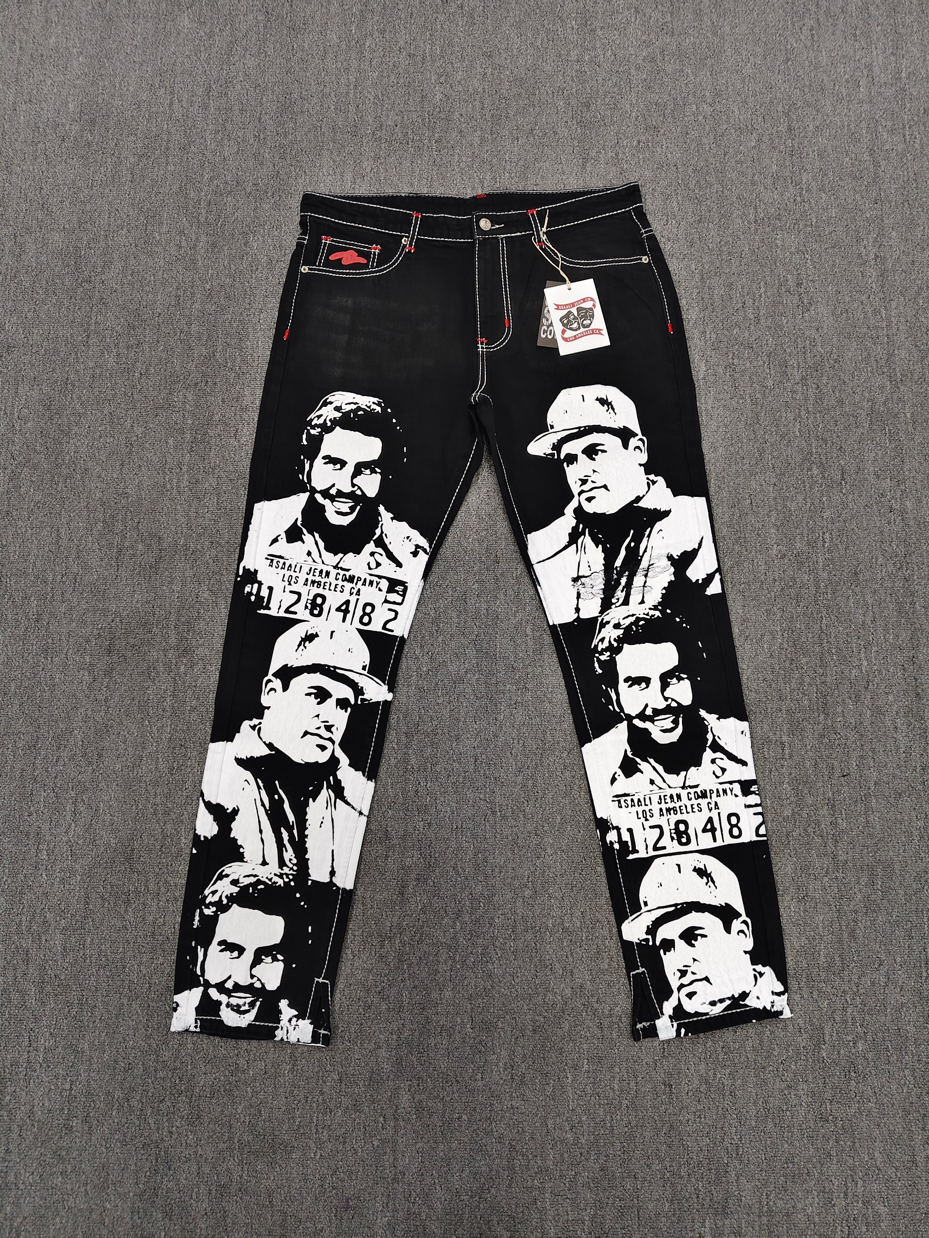 assali black/white jeans