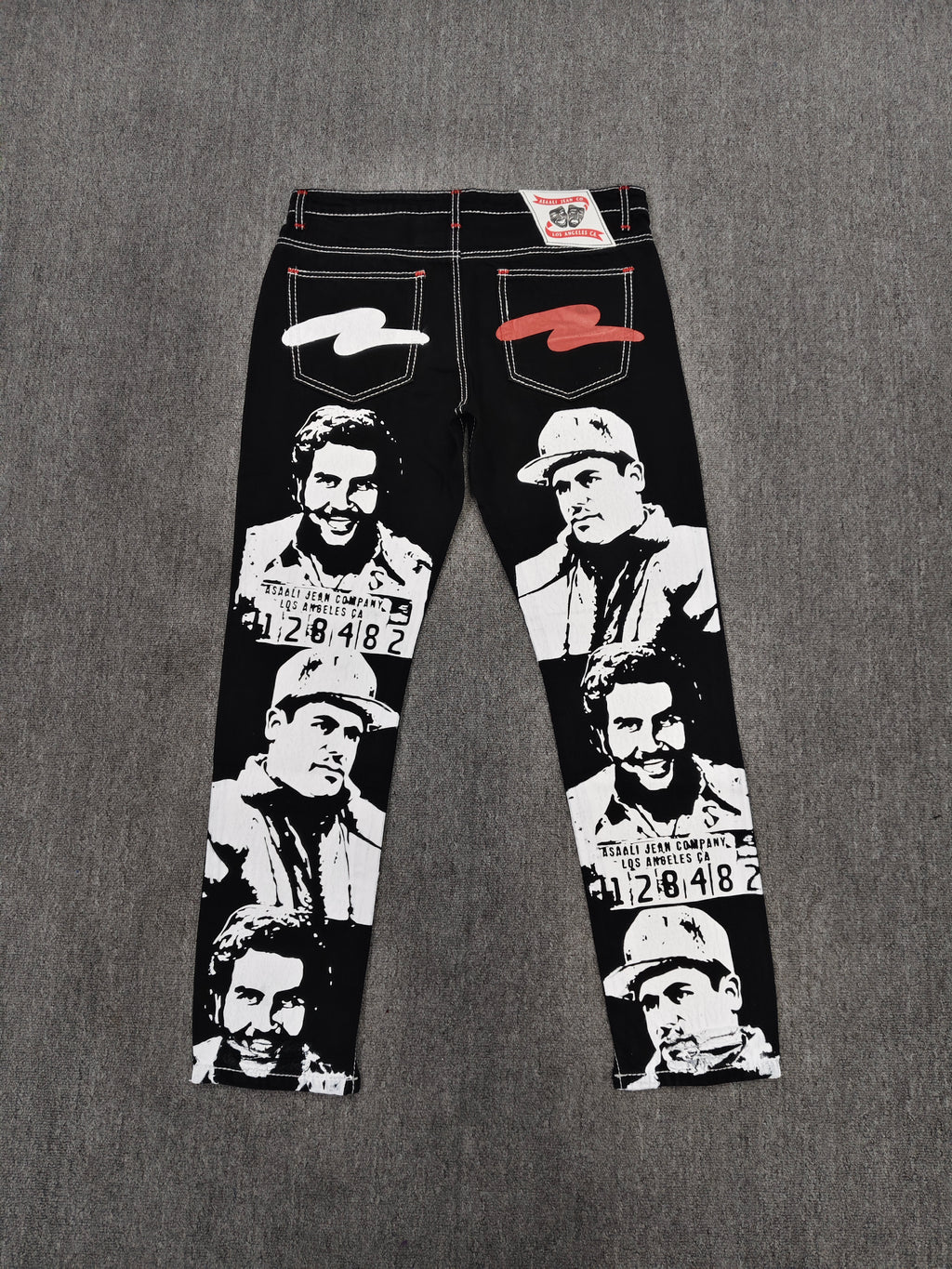 assali black/white jeans