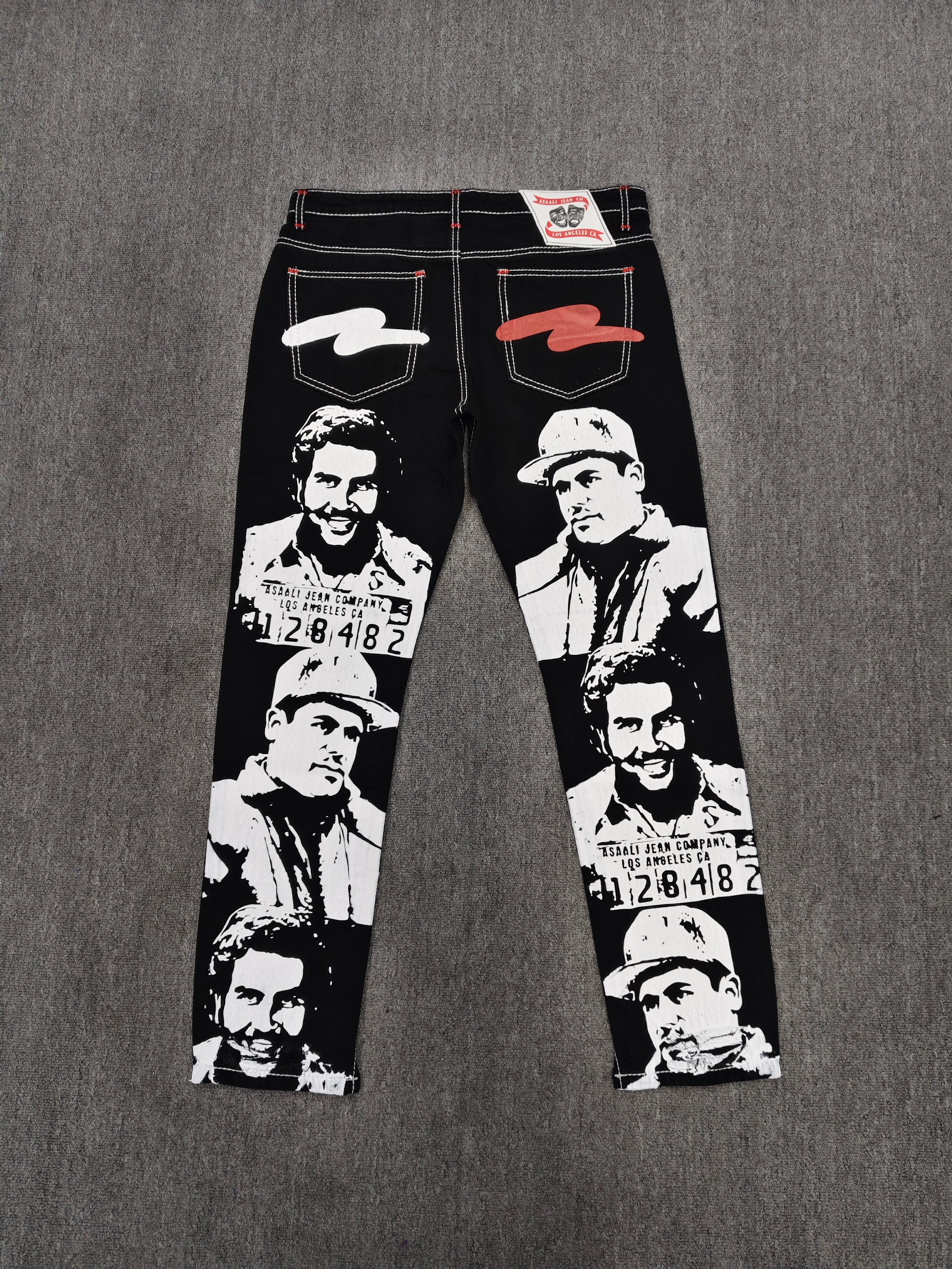 assali black/white jeans